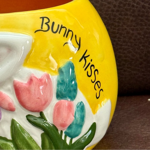 Bunny Kisses - Blue Sky Clayworks Ceramic Easter Mug - Picture 3 of 12